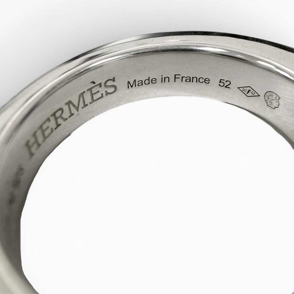Excellent HERMES Ring Ring Clou De Forges Silver AG925 Mens 52 Used