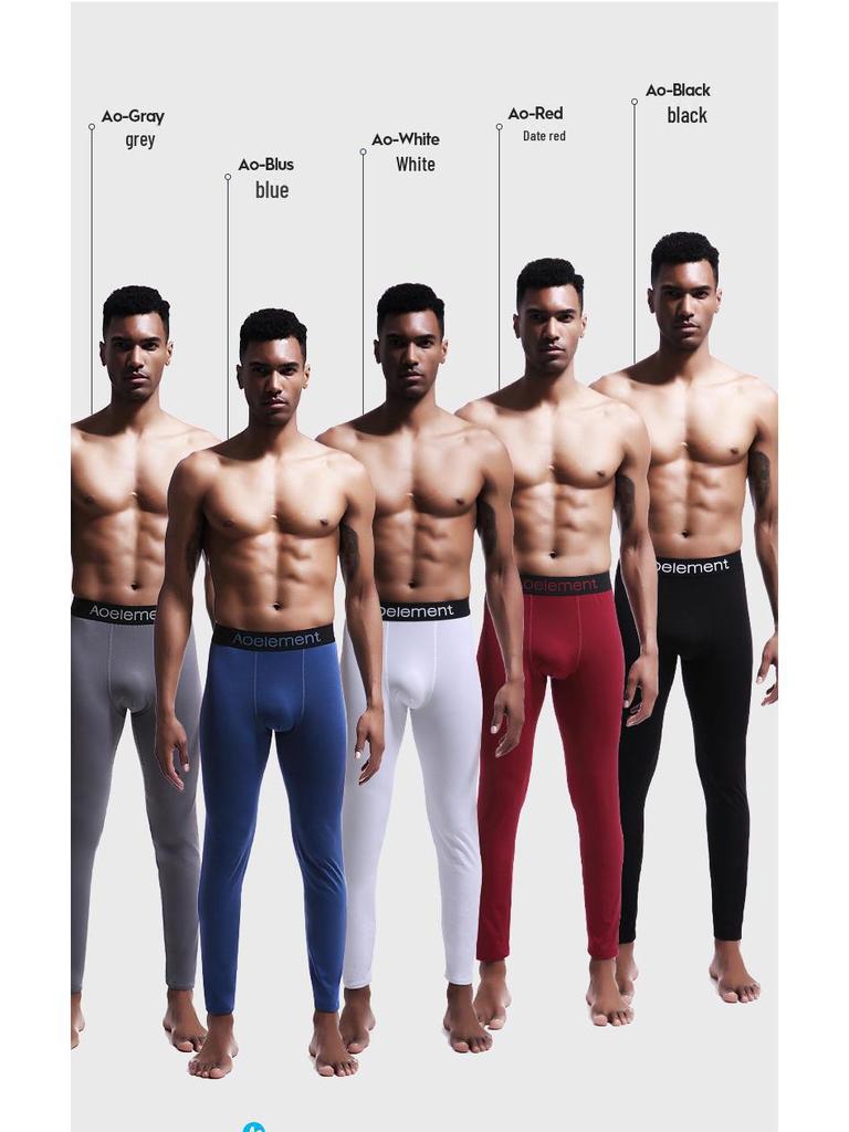 Men's Thin Velvet Warm Autumn/Winter Leggings - Comfortable and Close-Fitting.