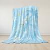 Light Blue Palm Flannel Blanket Warm Soft Halloween Christmas Couch Warm Cozy Decorative Decor Gift for All Season