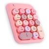 Mini 2.4G Wireless Numeric Keypad Vintage Colorful Round Cap Num Keyboard Waterproof 18 Keys for Financial Accounting