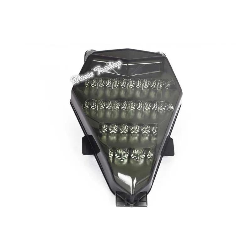 waase For Yamaha YZF R6 RJ11 2006 2007 Chrome Tail Light Brake Turn Signals Integrated LED Light Smoke Lens