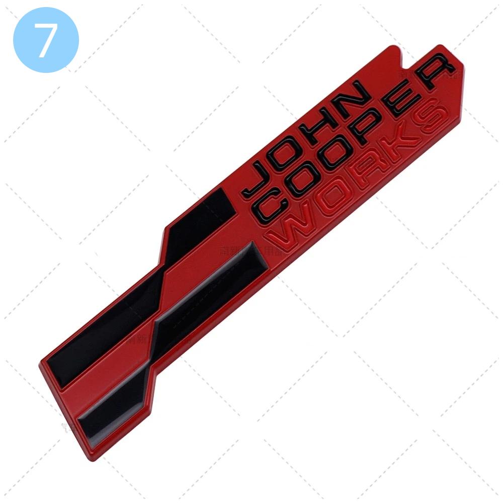3D Metal NEW JCW Front Grille Badge Rear Trunk Emblem Sticker For MI-NI Cooper S R59 R60 R56 R58 F56 Countryman Clubman