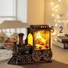 Vintage Train Ornaments Deer Design Train Night Lamp Christmas Train LED Light  Festive Party
