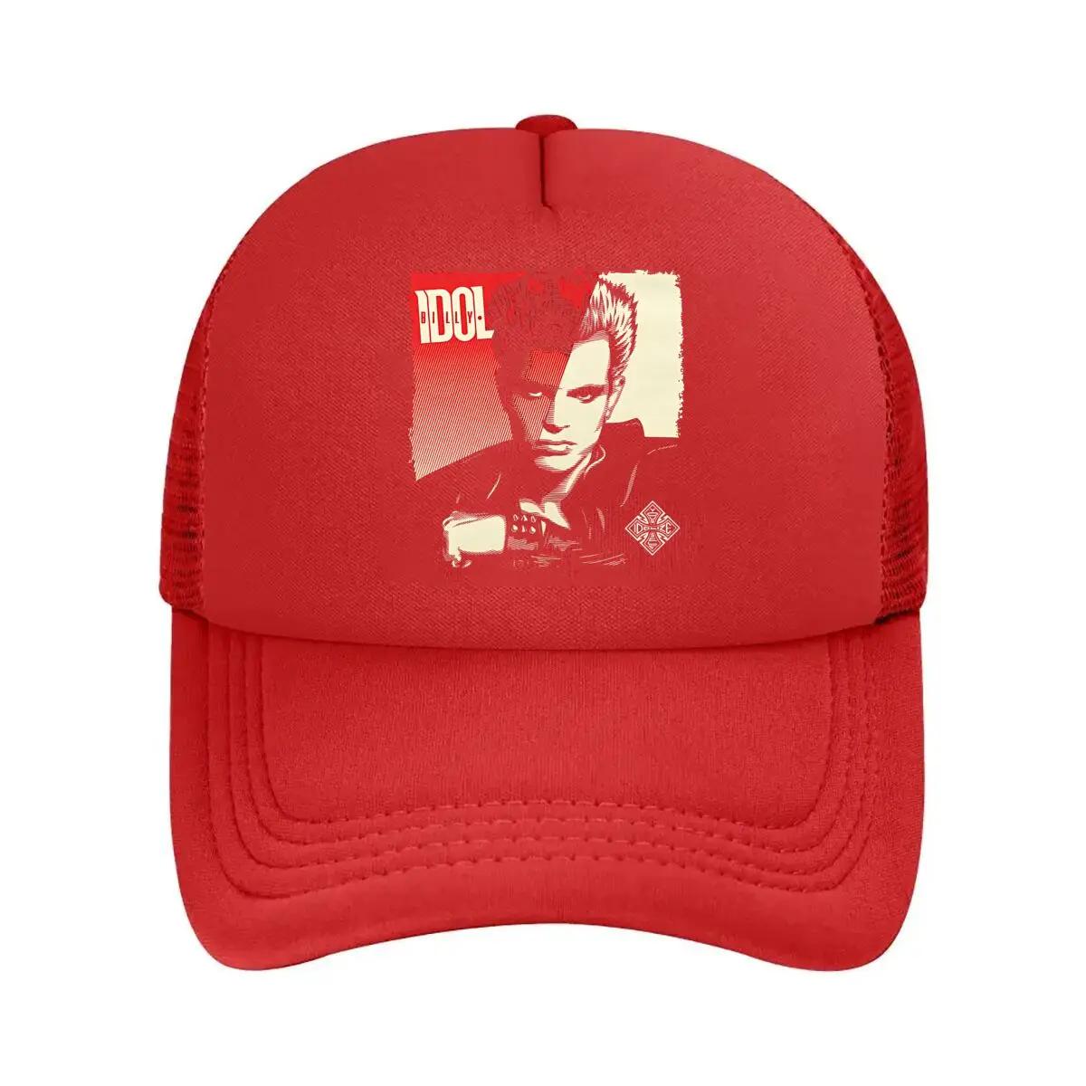 Billy Idol Music Tribute s Rock Star for Pop Culture Fans Mesh Baseball Cap One Size
