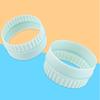 8pcs/set Round Light Green Wave Round Double-sided Cookie Cutters for Kitchen Cookie Tools Baking Pastry Tools for Home Pastries