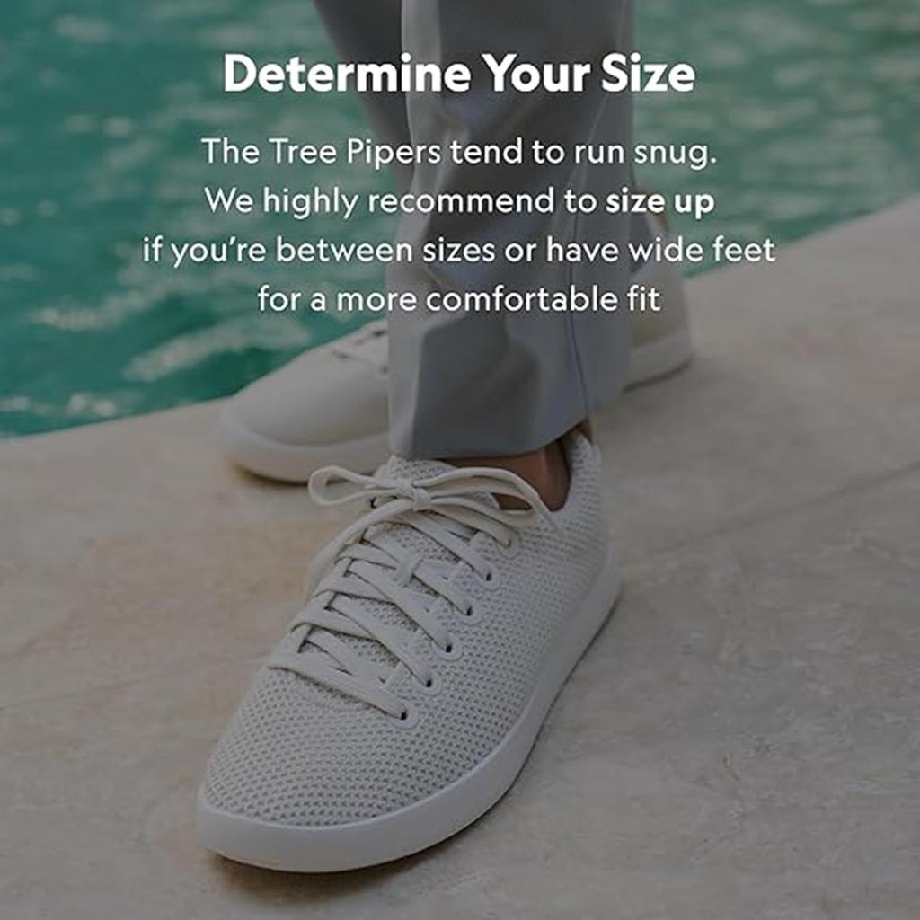 Allbirds TREE PIPER Natural Black Black Size cm Men's Sneakers, (Natural Sole), 28.0