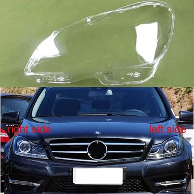Front Lampshade Lamp Shell Headlamp Cover Headlight Shade Lens Plexiglass For 2011-2014 Benz C Class W204 C180 C200 C260