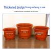 Red Wheel Large Thickened Plastic Planter for Flowers & Vegetables - Ideal for Balcony & Rooftop Gardens
