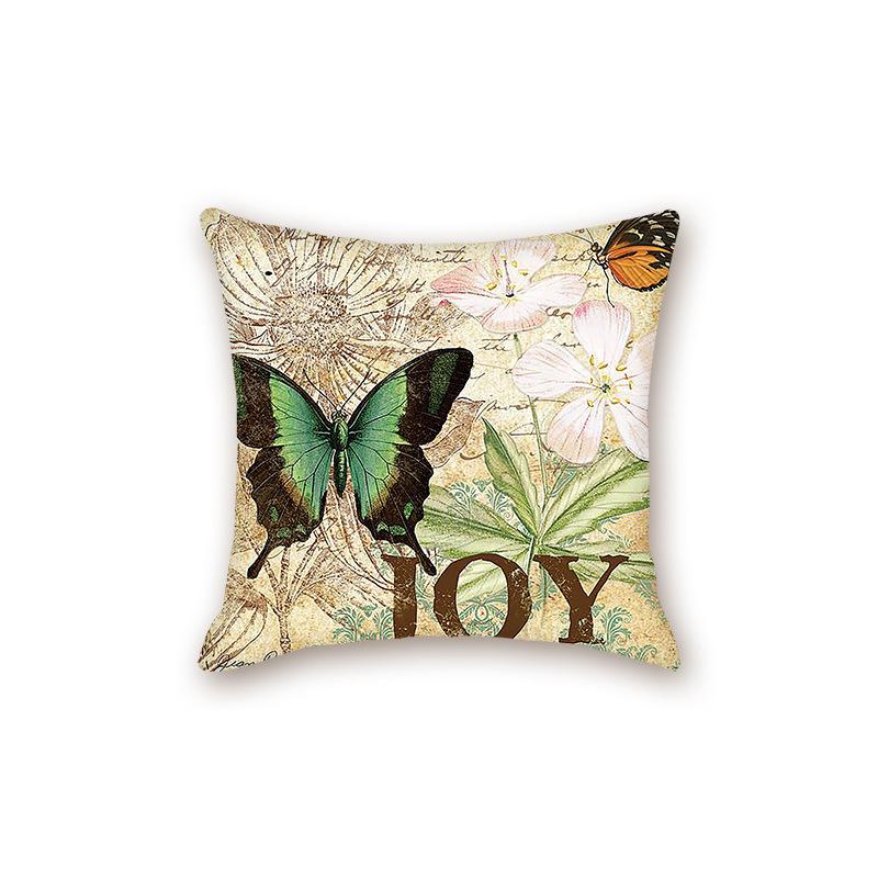 Retro Stamp Series Decorative Sofa & Bedside Lumbar Pillowcase