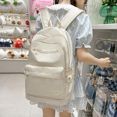 New Japanese School Bag Ins Niche Versatile Simple Large-capacity Backpack Junior High School Student Casual Computer Backpack