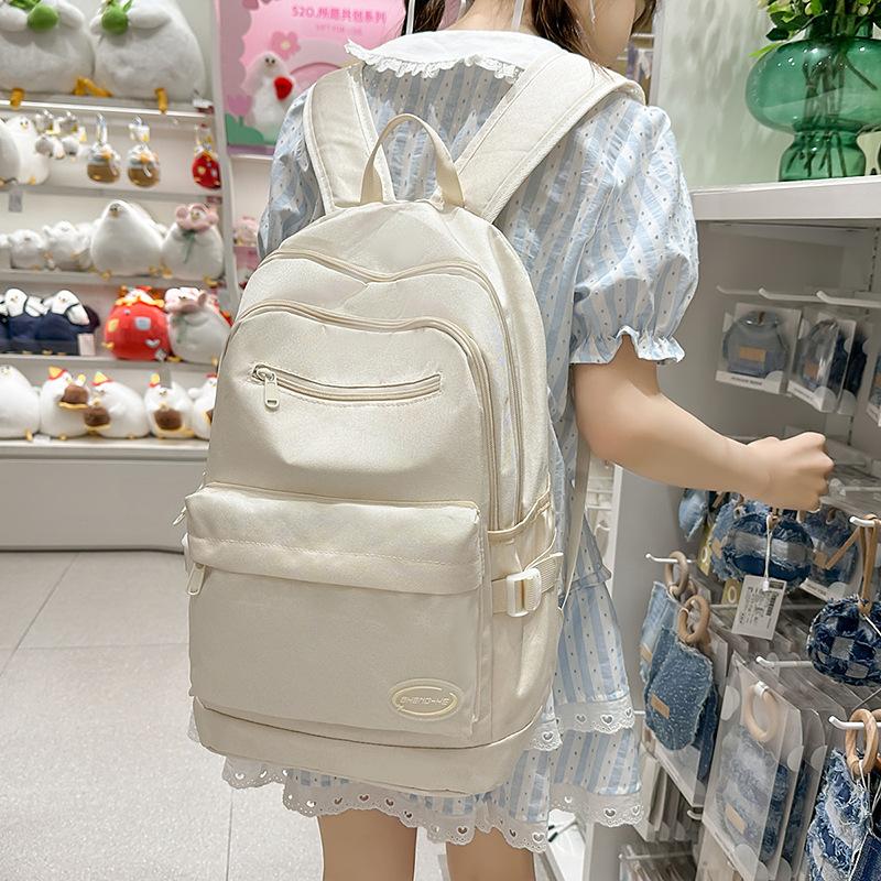 New Japanese school bag ins niche versatile simple large-capacity backpack junior high school student casual computer backpack