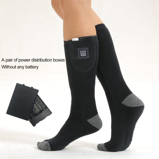 Beheizte Socken 3 Temperaturstufen Warm halten USB Wiederaufladbar Winter Lang Elektrisch