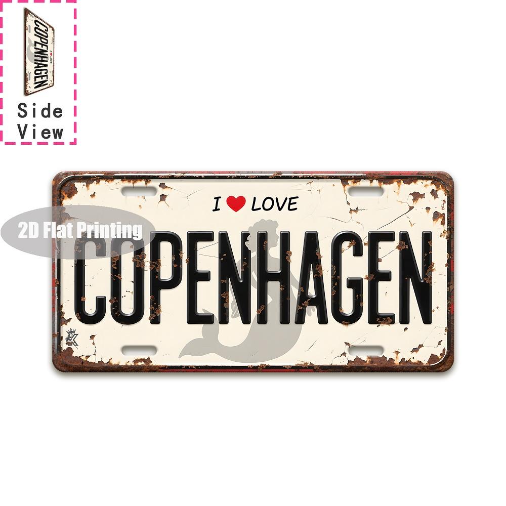 Tin Sign - Vintage Durable Metal Plaque Wall Decor, Home Office Bar Man Cave European Asian City Bar Birth Year License Plate