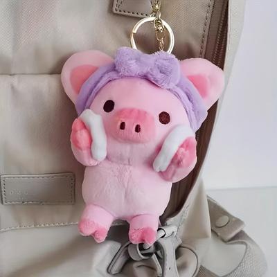 Cute Pig Plush Doll Keychain Pink Piggy Doll Stuffed Animals Plushies Backpack Pendant for Boys & Girls Simulation Pig Plush Toy