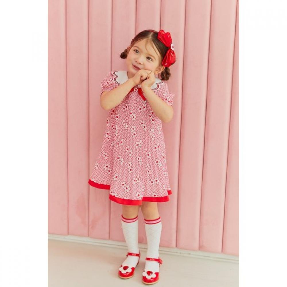 

French Cat Pink Heart Flower Collar Dress Q52dao080p1 Pink/145