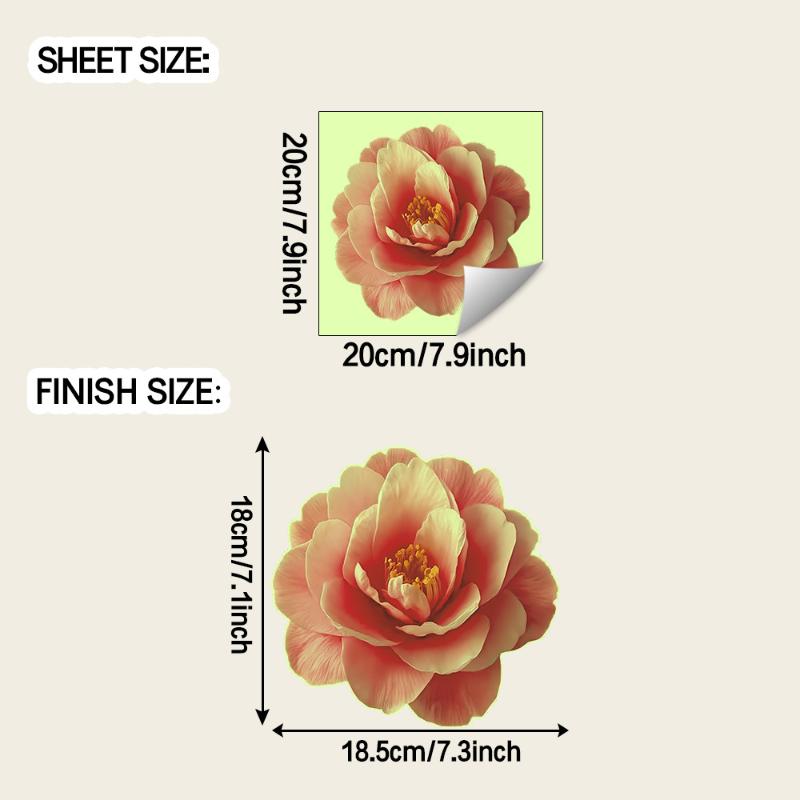 Ljusblommig Toalettklistermärke Nattlampa Blommig Väggdekal Badrum Sovrumsklistermärke Självhäftande PVC Vattentät Heminredning