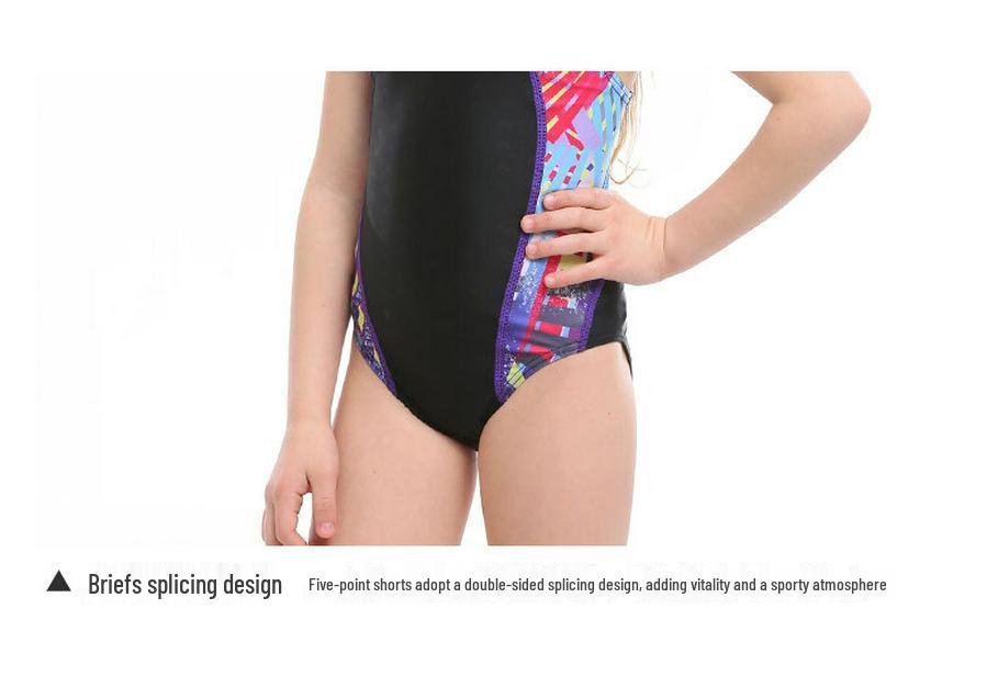 Girls' Training One-Piece Swimsuit for Teens and Kids