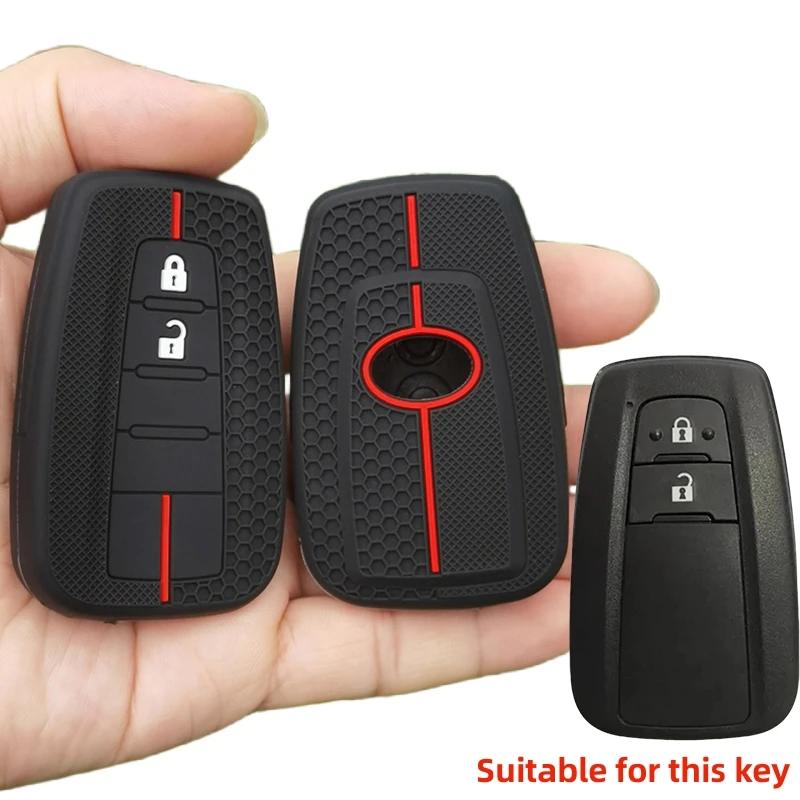 Silicone Car Remote Key Case Cover Bag for Toyota C-HR CHR Prius RAV 4 Camry Corolla 2017 2018 2020 2021 Keychain Accessories