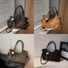 Urban Minimalist Pu Handbag For Daily Use With Zipper Closure And Inner Pouch