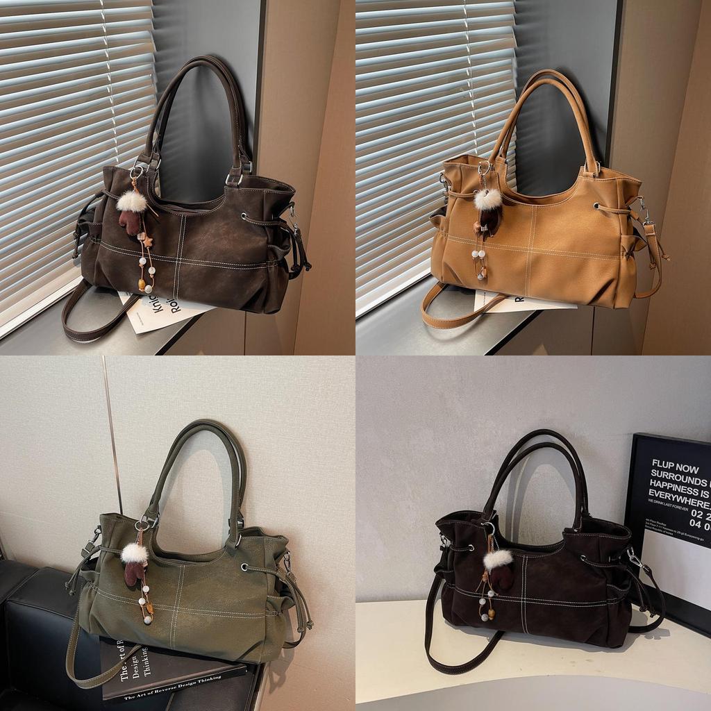 Urban Minimalist Pu Handbag For Daily Use With Zipper Closure And Inner Pouch