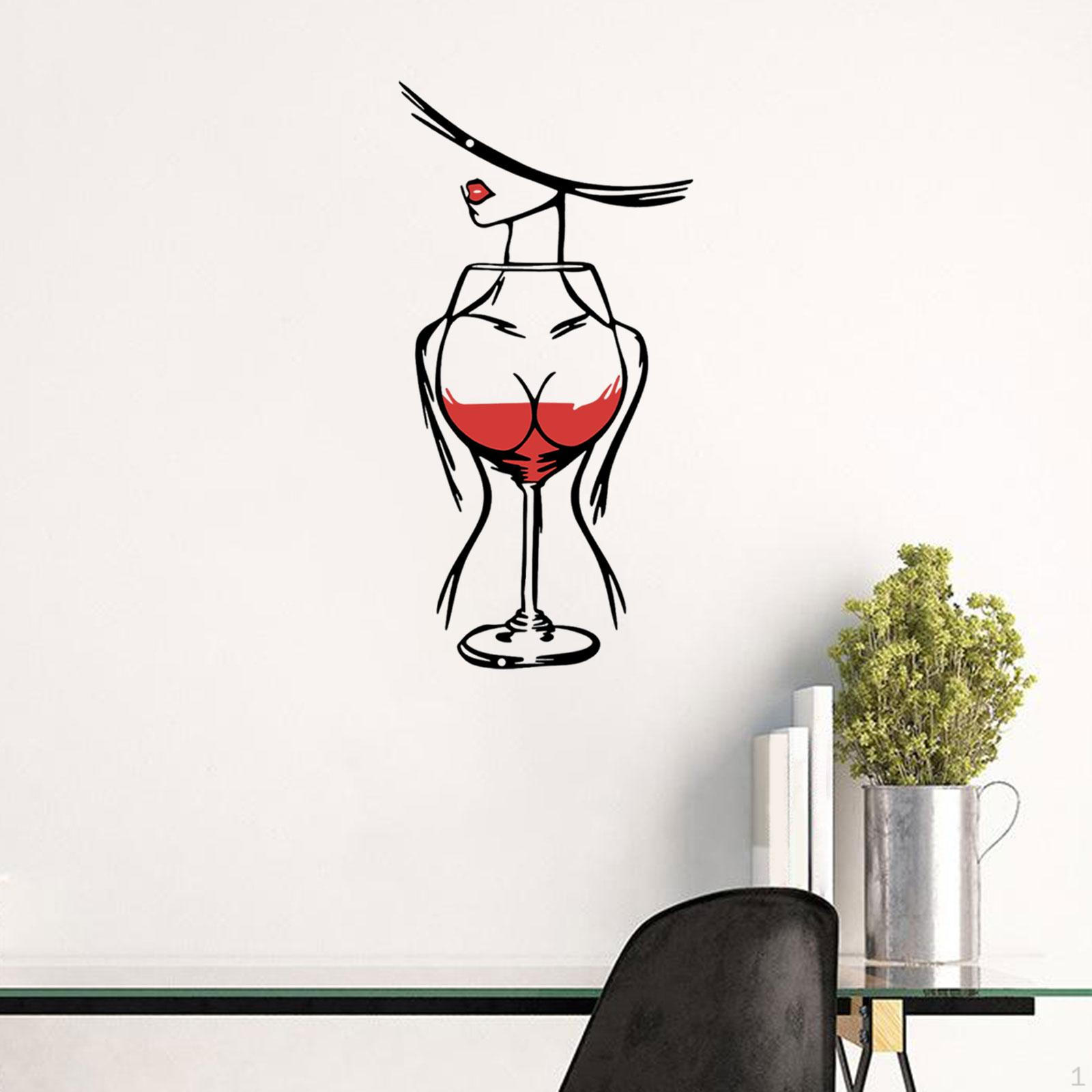 

Подвесное украшение на стену в виде бокала для вина, скульптура, коллекционный, металлический, для камина, прихожей, декоративный