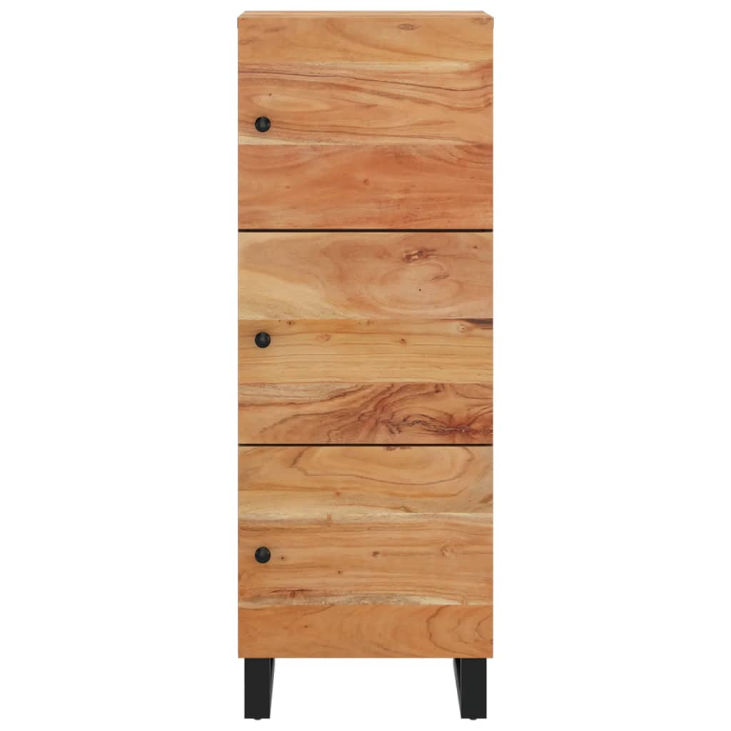 Sideboard with 3 Doors 40x33x110 cm Solid Acacia Wood & Iron