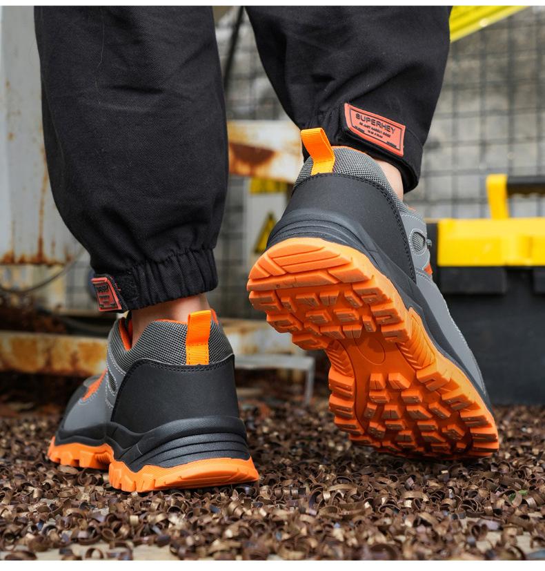 Arbeitssicherheitsschuhe Herren Damen Anti-Smash Anti-Puncture Arbeitssneaker Stahlkappenschuhe Unzerstörliche Outdoor-Sicherheitsstiefel