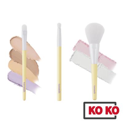 [LUNA tarafından Twoedit] [Daiso] Makyaj Fırçası 3 çeşit / Kapatıcı fırçası, Karıştırma fırçası, Pudra fırçası