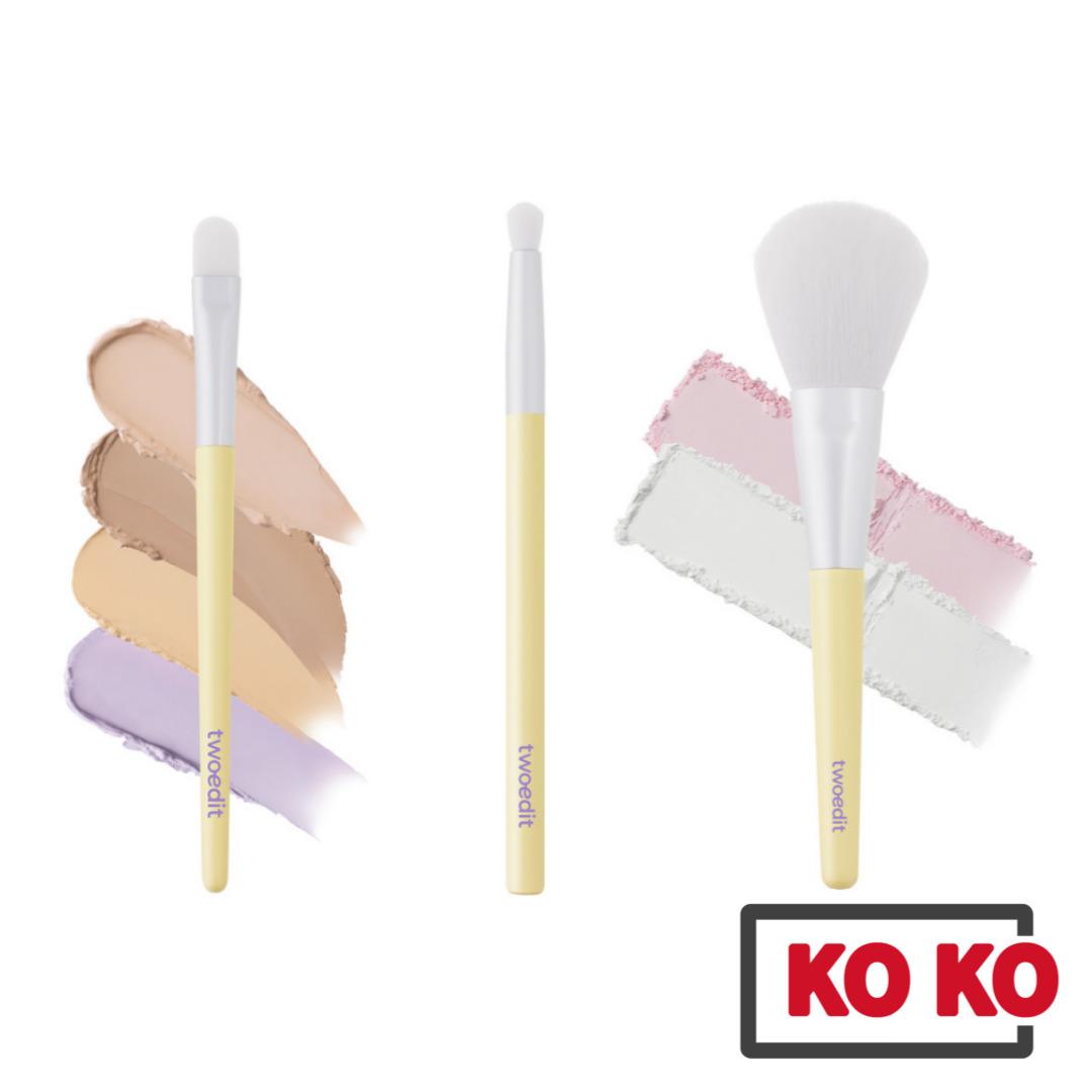 

[Twoedit by LUNA] [Daiso] Пензель для макіяжу 3 типи / Пензель для коректора, Пензель для розтушовування, Пензель для пудри Blending brush