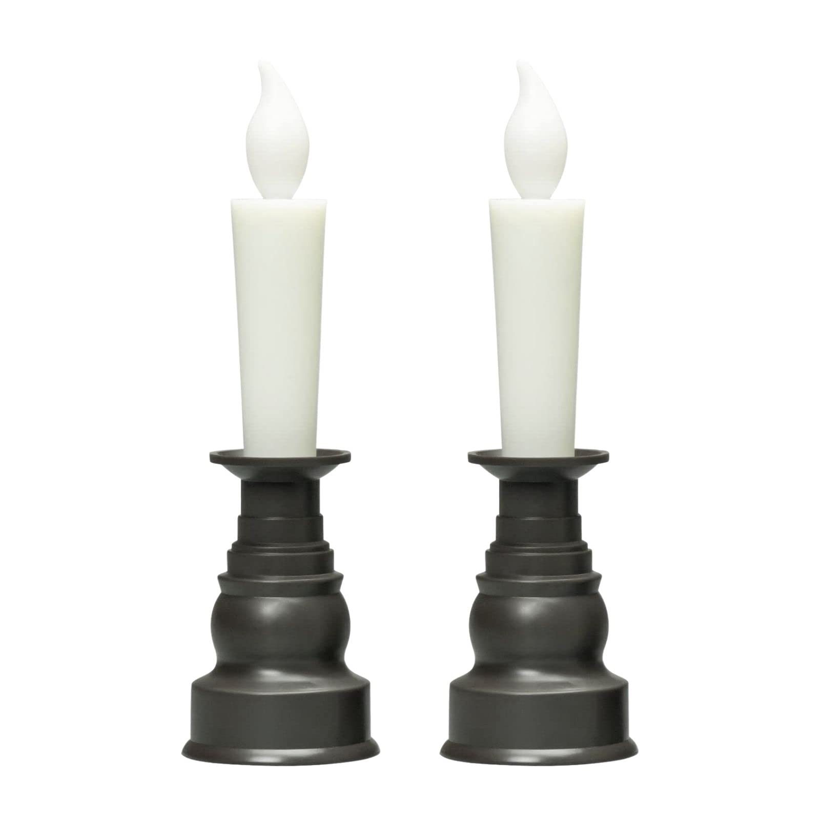 

Свечи для буддийского алтаря Comolife, светодиодные, набор из 2 штук, в стиле электрических свечей, светодиодные, без огня, управление одним касанием, с подсвечником, не требуют проводки,