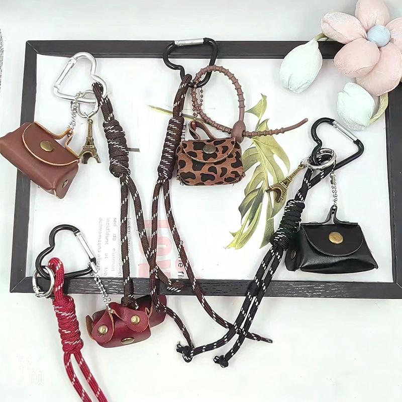 Yogodlns PU Leather Rope Luxury Bag Pendant Exquisite Luxury Cute Bag Hanging Bags Accessories Spare Parts for Bags
