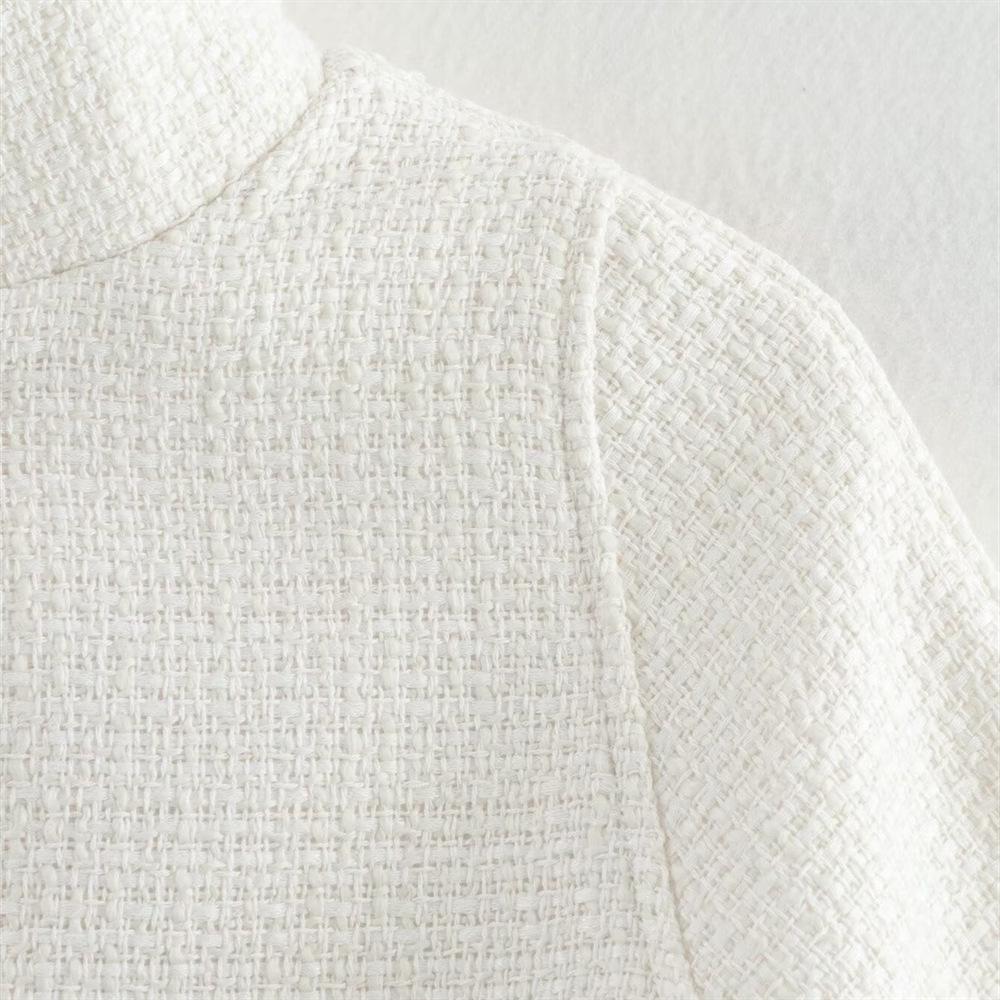 Casaco Capa Curto Feminino com Gola Alta Primavera 2025 – Elegante & Versátil