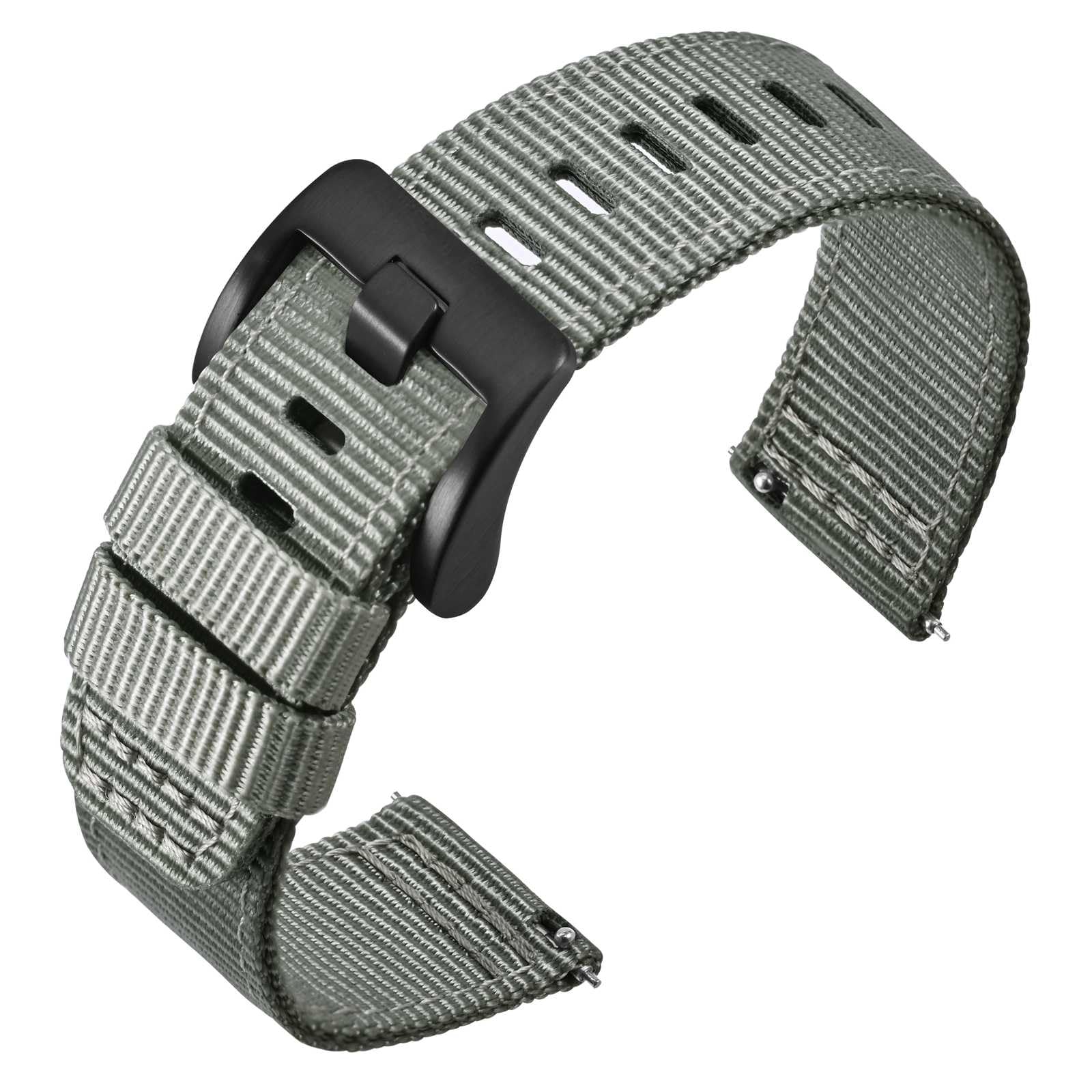 

[ANNEFIT] Ballistic Nylon Watch Band, Military Watch Replacement Band, Fabric 2 Line Nylon Strap, Quick Release, Nylon 22mm