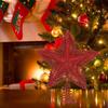 25Cm Christmas Tree Top Sparkling Gold Silver Star Household Xmas Tree Ornaments Christmas Decoration For Household  Natal Latest Year
