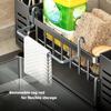 Self-draining Sink Shelf Dish Drainer Kitchen Sink Caddy Drain Rack Soap Dishwashing Sponge Holder for Kitchen Sink Organizer