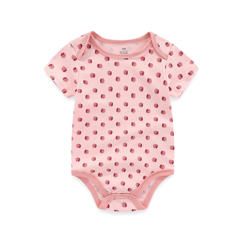 KIDDIEZOOM 4 Pcs Fashion Baby Boys Girls Bodysuits 100%Cotton Soft Newborn Clothes