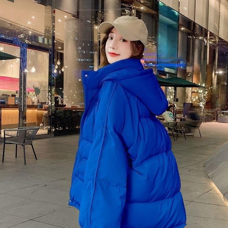 Women’s Korean Style Loose Short Down Cotton Puffer Coat Casual Versatile Warm Winter Autumn Outerwear for Women