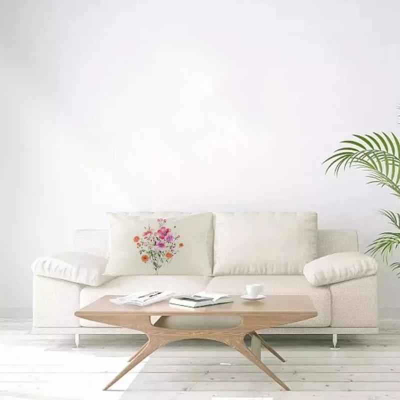 Spring Pillow Cover Farmhouses Pillowcases 30x50cm Floral Plant Decorative Cushions Case Waist Pillowcase for Sofa Couch