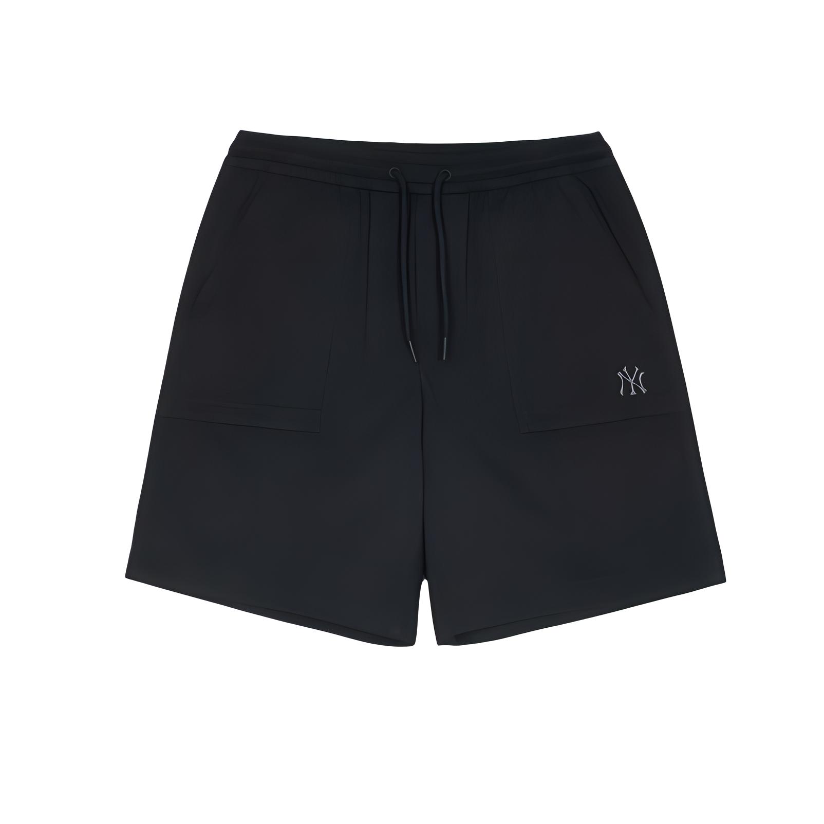 

New MLB Basic New York Yankees Casual Shorts Unisex Black 3ASMB0253-50BKS S