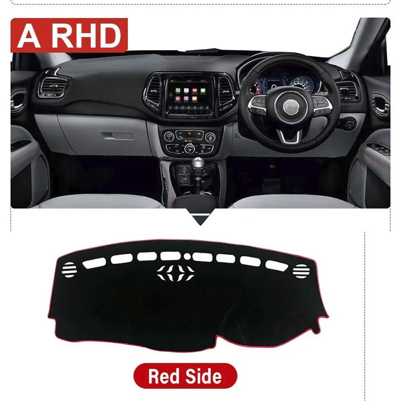 Car Dashboard Avoid Light Pad Instrument Platform Desk Cover Mats Carpets Accessories For Jeep Compass MP M6 2017 2018 2019 2020