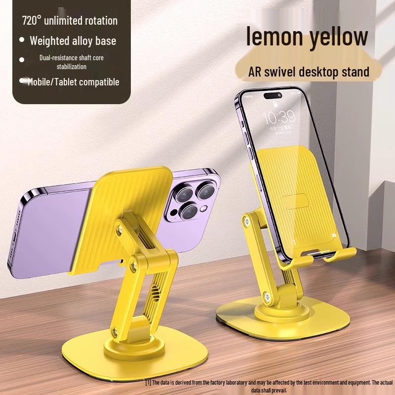 360° Rotating Metal Phone Holder: Portable Folding Stand for Live Broadcast