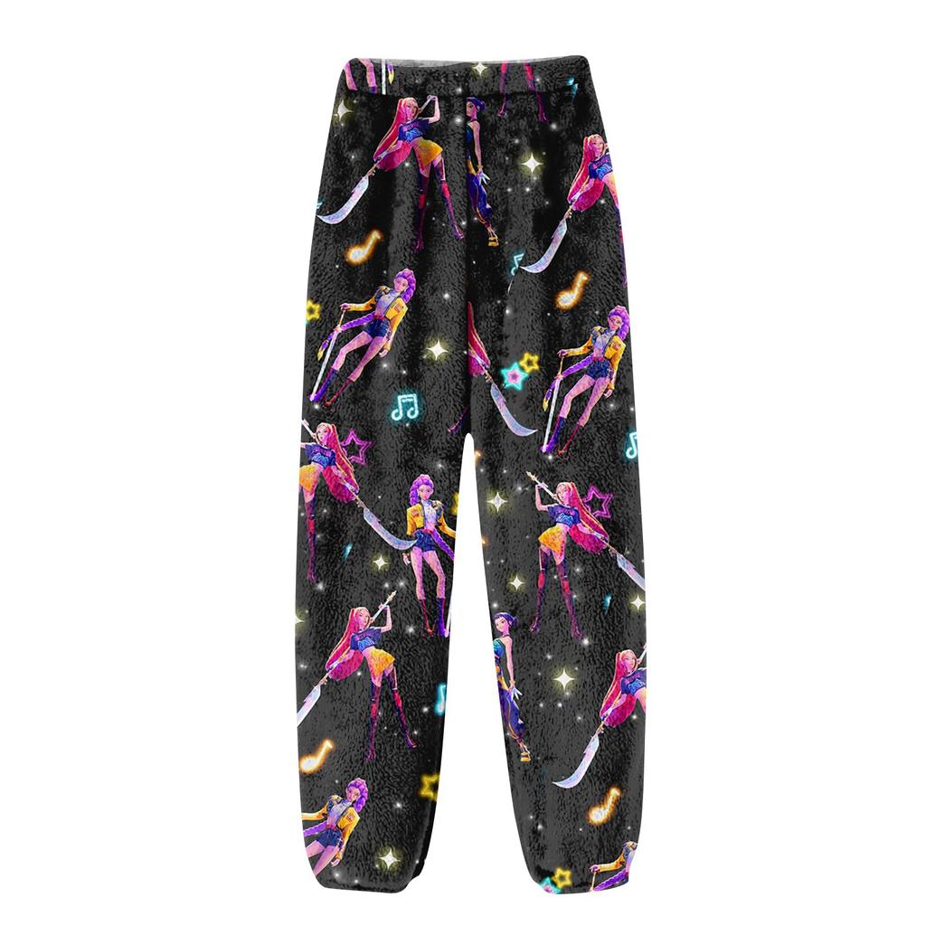 Women's Casual Fashion Print Casual Drawstring Elasticated Waist Pants