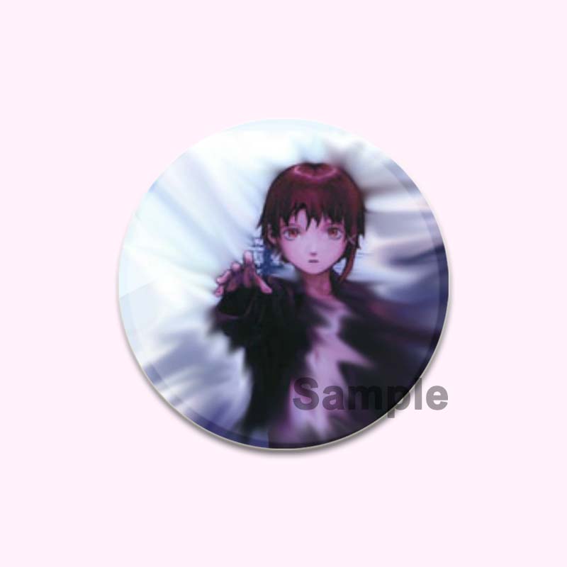 Anime Serial Experiments Lain 32/44/58mm Simple Button Pin Snap In Design Cartoon Brooches Daily Stylish Ornament Handmade Badge