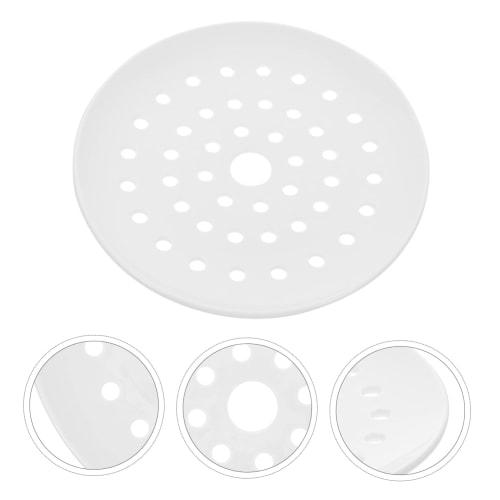 Operitacx 1-Piece Perforated Ceramic Steamer, Convenient and Practical for Home Food Steaming, Fish, and Dumplings