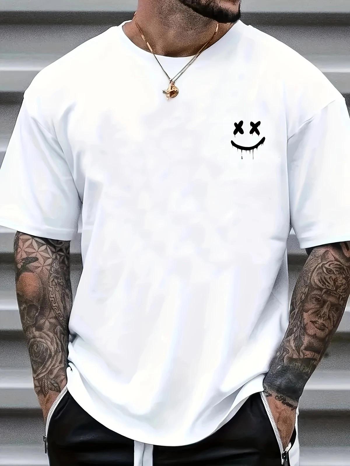 Drip Smiley Face Graphic Tee - Edgy X-Eyes Streetwear T-Shirt XXXL