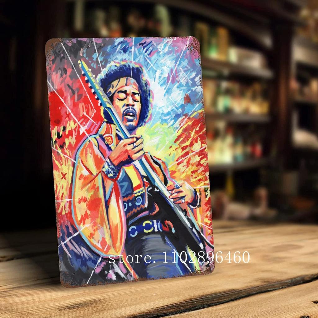 Jimi hendrix Metallschilder & Schilder Wanddeko Vintage Blechschilder Captain Metallposter Deko für Bar Pub Club Wanddekoration