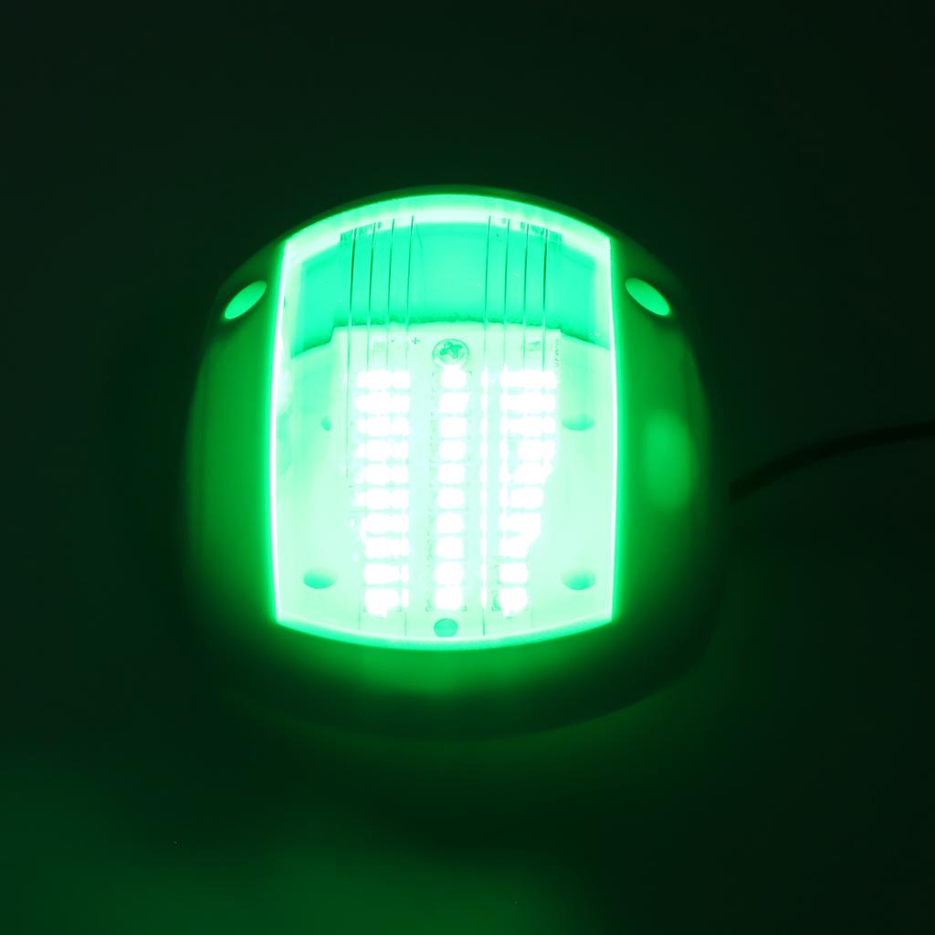 2 Stück Marineboot Yacht Signal Leuchte LED Navigations Buglampe Rot Grün Schiff Bordlicht für Segeln 12V‑24V 3W