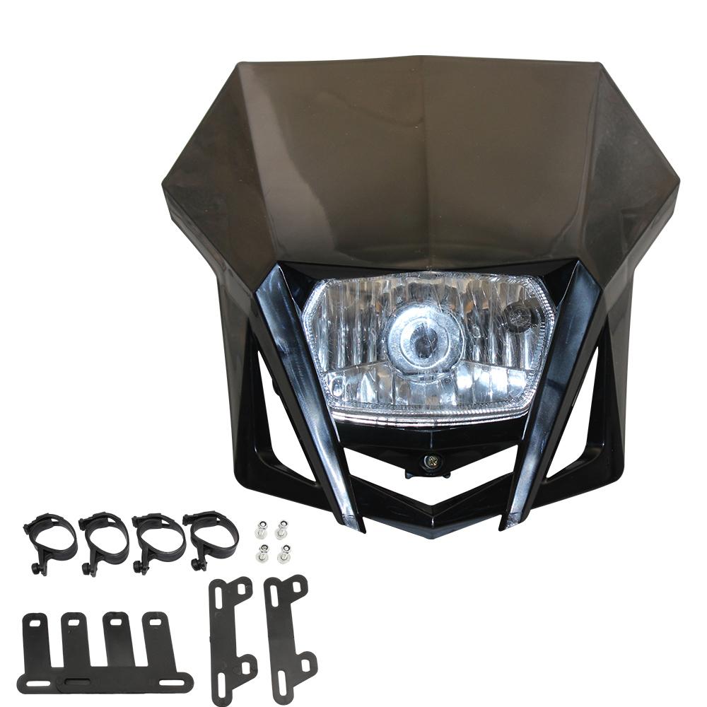 For Honda XR 250 CRF 450 Yamaha WR Motorcycle Headlight Plate Enduro Dirt Bike Accessories Kawasaki Suzuki Motocross Headlamp