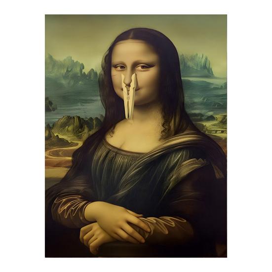 Funny Wall Art Poster Vintage Lady Portrait Bathroom Poster Humorous Retro Unframed Canvas Poster for Home Living Room Bedroom Dining Room Decor