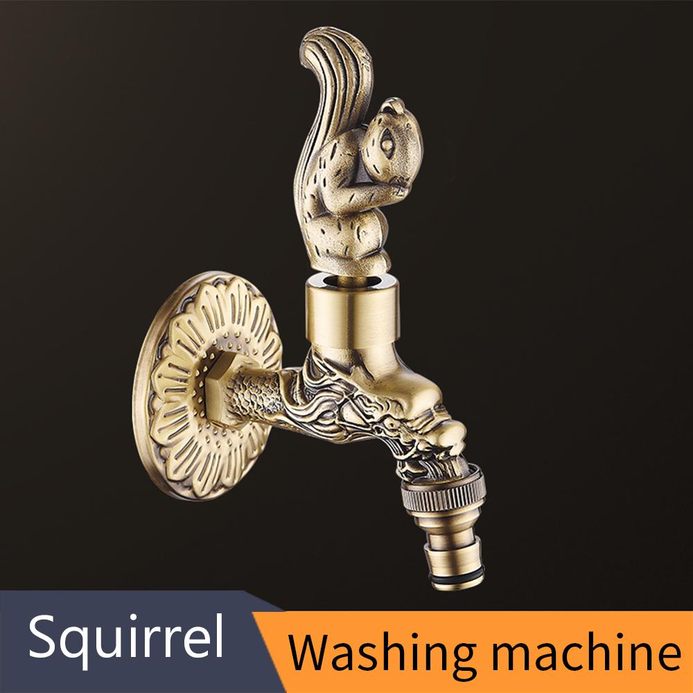 Bidcock Faucet Antique Bronze Dragon Carved Tap Bathroom Mop Faucet Washing Machine Faucet Outdoor Faucet For Garden 811573